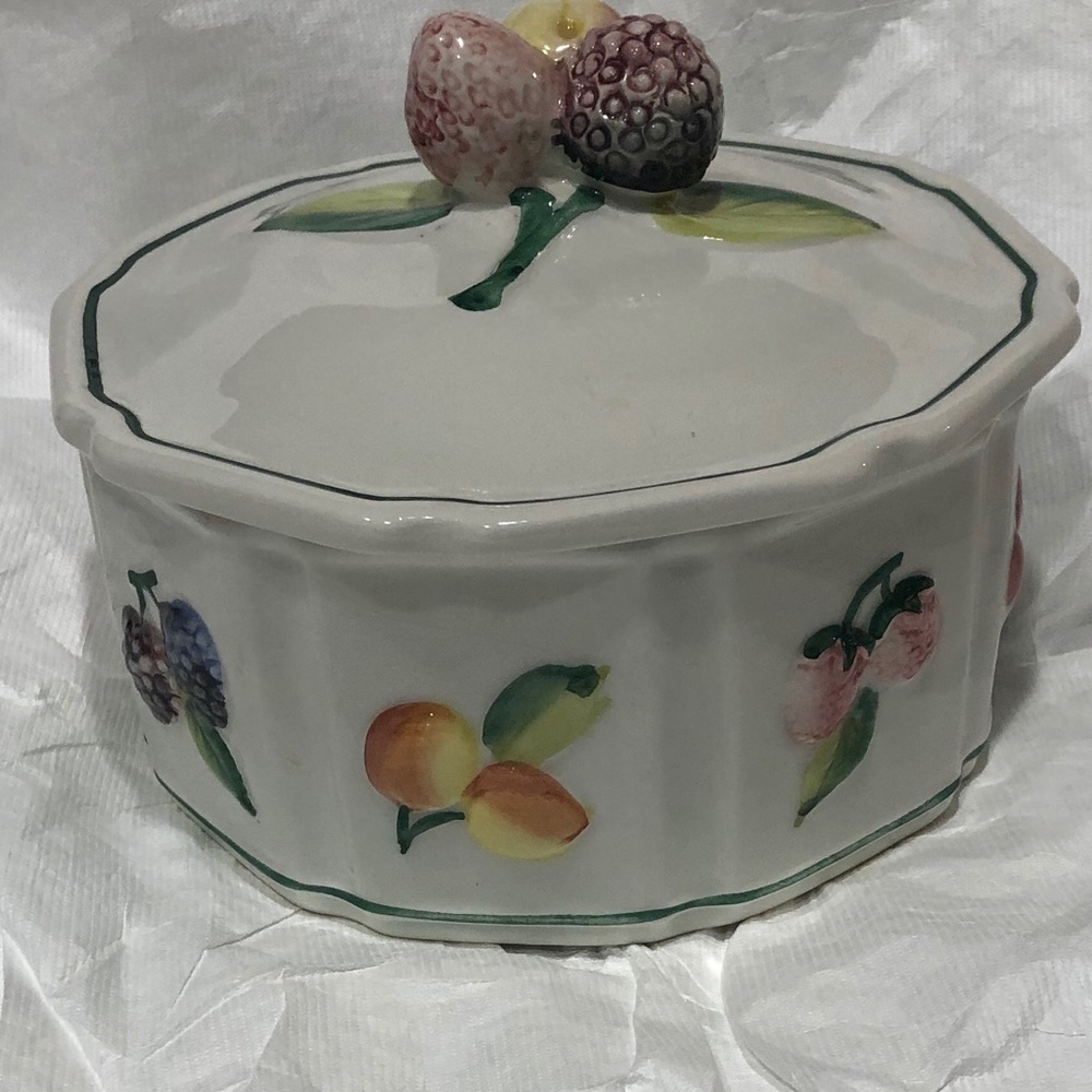 Vintage Italian Ceramic Fruit Bowl Bowl Pottery 7”
